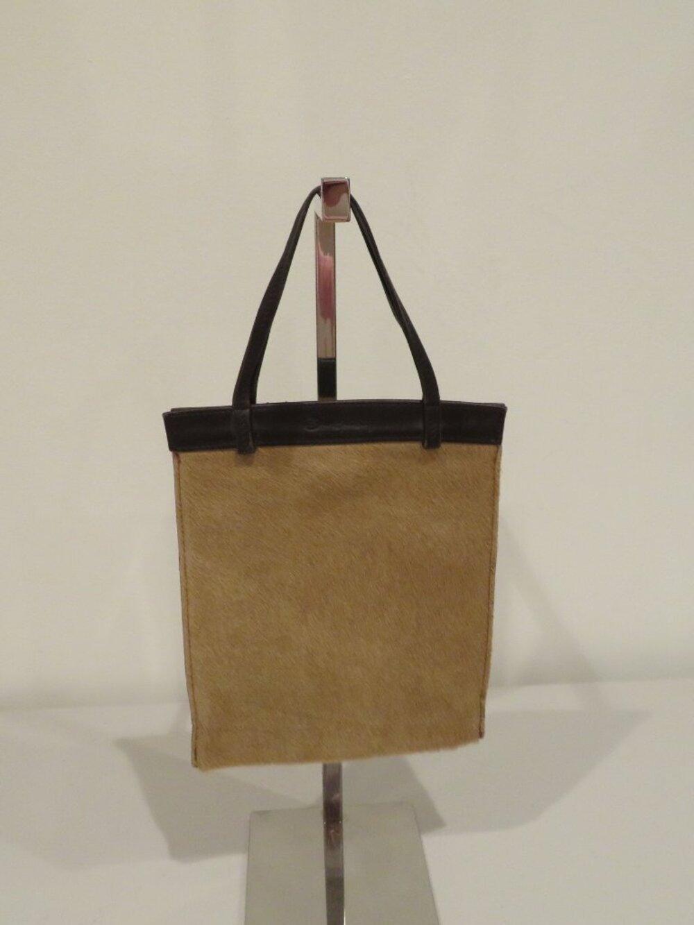 Bill Amberg Small Brown Hair‑On Leather Envelope Bag